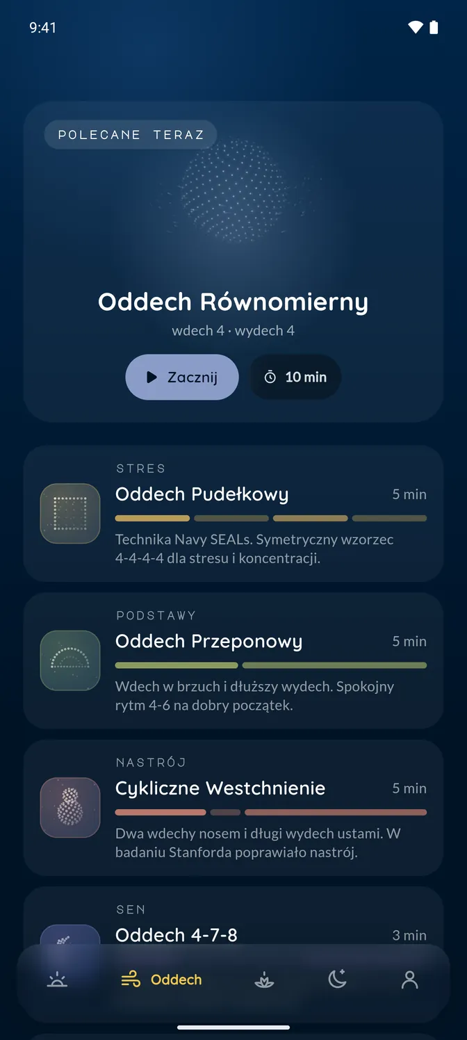 Osiem technik, jedna sekcja.